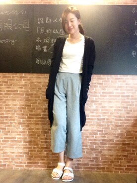 「MEIER.Q（マイヤーキュー）のアイテム（その他アウター）」を使った、KAMIEさん（レディース・161cm）の春コーディネート