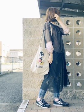 「chambre de charme（シャンブルドゥシャーム）のアイテム（トップス）」を使った、てらさん（レディース・161cm）の春コーディネート