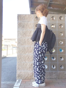 「しまむら（シマムラ）のアイテム（スニーカー）」を使った、てらさん（レディース・161cm）の春コーディネート