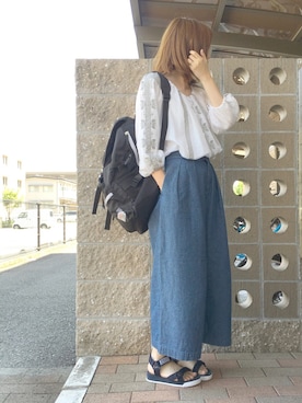 「soi-e（ソワ）のアイテム」を使った、てらさん（レディース・161cm）の夏コーディネート