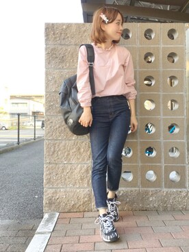 「chambre de charme（シャンブルドゥシャーム）のアイテム（トップス）」を使った、てらさん（レディース・161cm）の春コーディネート