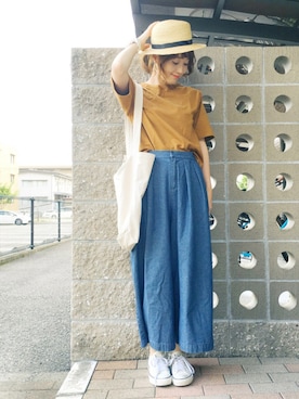 「しまむら（シマムラ）のアイテム（スニーカー）」を使った、てらさん（レディース・161cm）の夏コーディネート