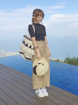 「HEADSTAR（ヘッドスター）のアイテム」を使った、てらさん（レディース・161cm）の夏コーディネート
