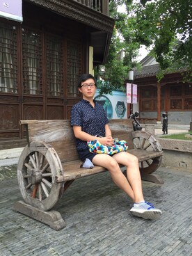 「nanjing」｜NYCライフさん（メンズ・183cm）の夏コーディネート