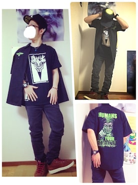 「666」｜「アイテム（その他）」を使った、ミッシェルさん（メンズ・178cm）の夏コーディネート