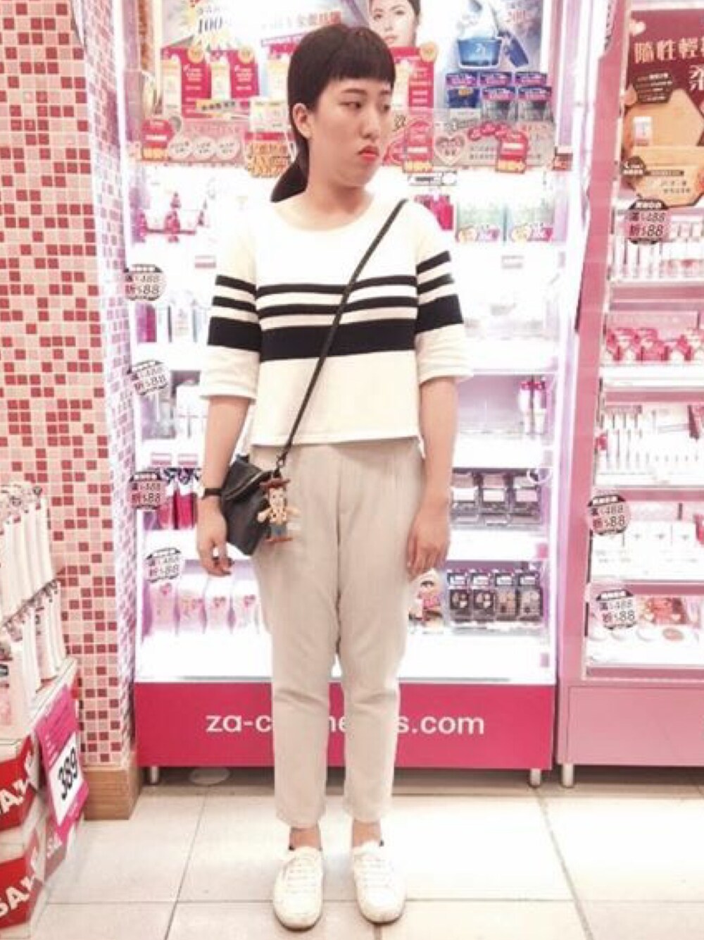 「SPORT B.のアイテム（バッグ、ブラック系）」を使った、Luさん（レディース・166cm）の春コーディネートの1枚目の写真