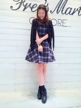 「アイテム（ブーティ）」を使った、chika.さん（レディース・156cm・20代）の冬コーディネート