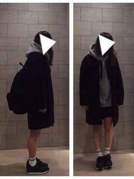 「フード」｜ARISAさん（レディース・153cm）の冬コーディネート