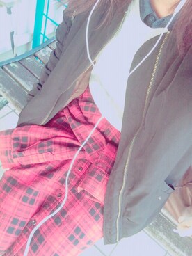 「アレンジ」｜「アイテム（ブルゾン）」を使った、あさん（レディース・160cm）の秋コーディネート