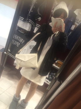 「ショッピング」｜「アイテム（ブルゾン）」を使った、あさん（レディース・160cm）の冬コーディネート