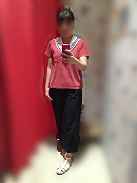 「archives（アルシーヴ）のアイテム（セットアップ）」を使った、ゆえさんさん（レディース・158cm）の夏コーディネート