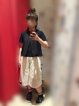 「archives（アルシーヴ）のアイテム（セットアップ）」を使った、ゆえさんさん（レディース・158cm）の夏コーディネート