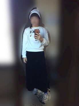 「RETRO GIRL（レトロガール）のアイテム（ニットキャップ/ビーニー）」を使った、ゆえさんさん（レディース・158cm）の冬コーディネート