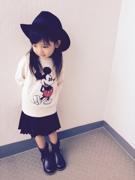 「chamny（チャムニー）のアイテム」を使った、HARURU!!!さん（キッズ・100cm）の秋コーディネート