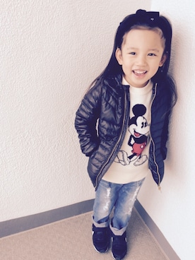 「DIESEL KIDS」｜「アイテム（ジャケット/アウター）」を使った、HARURU!!!さん（キッズ・100cm）の秋コーディネート