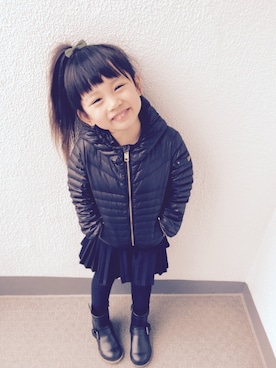「chamny（チャムニー）のアイテム」を使った、HARURU!!!さん（キッズ・100cm）の冬コーディネート