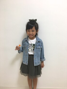 HARURU!!!さんの「【ROPE’ PICNIC KIDS】チュールリバーシブルスカート」を使ったコーディネート