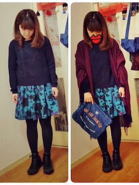 「迷彩柄」｜akiさん（レディース・149cm）の秋コーディネート