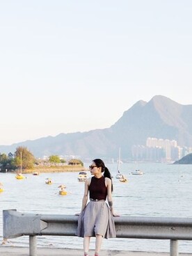 「Subcrew（サブクルー）のアイテム」を使った、Mitsu Hana さん（レディース・157cm）の春コーディネート