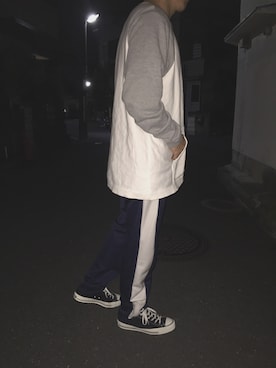 「soe shirts（ソーイシャツ）のアイテム（スウェット）」を使った、ピノくんさん（メンズ・165cm）の秋コーディネート