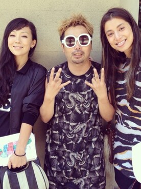 「MARCELO BURLON（マルセロ・バーロン）のアイテム（Tシャツ/カットソー、ブラック系）」を使った、masahirooguraさん（メンズ）の秋コーディネート