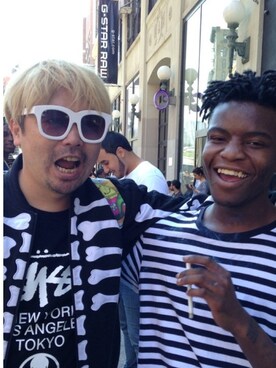 「adidas（アディダス）のアイテム（Tシャツ/カットソー、ブラック系）」を使った、masahirooguraさん（メンズ）の秋コーディネート