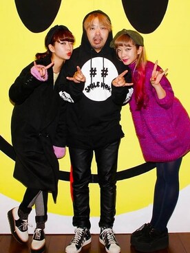 「BEEN TRILL（ビーントリル）のアイテム（Tシャツ/カットソー、ブラック系）」を使った、masahirooguraさん（メンズ）の秋コーディネート