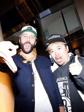 「PIGALLE（ピガール）のアイテム（Tシャツ/カットソー、ブラック系）」を使った、masahirooguraさん（メンズ）の秋コーディネート