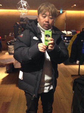 「THE NORTH FACE（ザノースフェイス）のアイテム（ダウンジャケット/コート、ブラック系）」を使った、masahirooguraさん（メンズ）の冬コーディネート