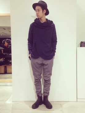 「hat」｜HARUKIさん（メンズ・171cm）の冬コーディネート