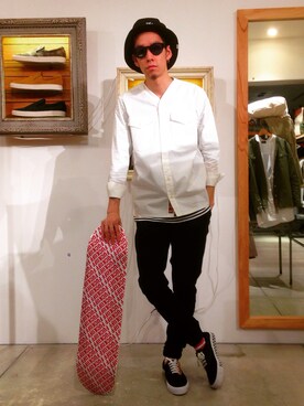 「rehacer（レアセル）のアイテム（帽子）」を使った、HARUKIさん（メンズ・171cm）の春コーディネート