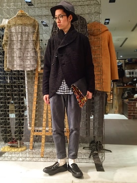 「rehacer（レアセル）のアイテム（ブルゾン）」を使った、HARUKIさん（メンズ・171cm）の冬コーディネート