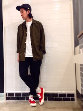「rehacer（レアセル）のアイテム（帽子）」を使った、HARUKIさん（メンズ・171cm）の夏コーディネート
