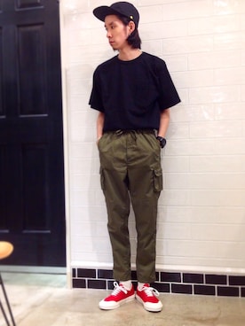 「rehacer（レアセル）のアイテム（帽子）」を使った、HARUKIさん（メンズ・171cm）の夏コーディネート