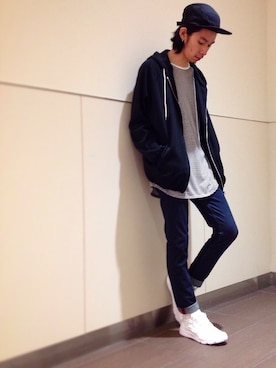 「rehacer（レアセル）のアイテム（帽子）」を使った、HARUKIさん（メンズ・171cm）の秋コーディネート