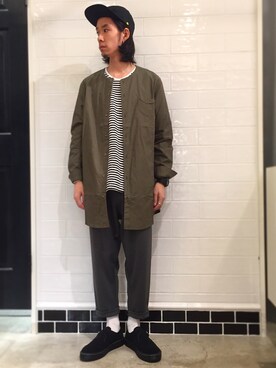 「rehacer（レアセル）のアイテム（帽子）」を使った、HARUKIさん（メンズ・171cm）の秋コーディネート