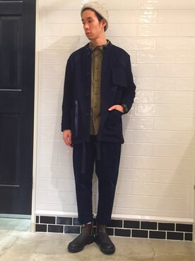 「TROVE（トローヴ）のアイテム（帽子）」を使った、HARUKIさん（メンズ・171cm）の秋コーディネート