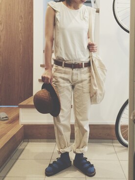 「shuca（シュカ）のアイテム（帽子）」を使った、yuuu7さん（レディース・156cm）の夏コーディネート