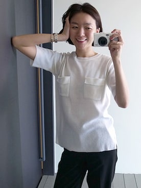 「ポケットＴシャツ」｜LITTLEBLACKさん（レディース・162cm）の夏コーディネート