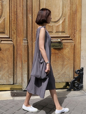 「エコバッグ」｜LITTLEBLACKさん（レディース・162cm）の夏コーディネート