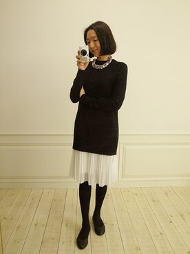 「プリーツ」｜LITTLEBLACKさん（レディース・162cm）の夏コーディネート