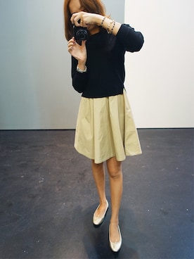 「ブレスレット」｜「アイテム（ワンピース/ドレス）」を使った、LITTLEBLACKさん（レディース・162cm）の秋コーディネート