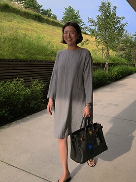 「ラウンドネック」｜LITTLEBLACKさん（レディース・162cm）の秋コーディネート
