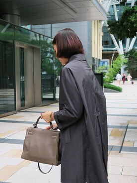 「ゆったりシルエット」｜「アイテム（トレンチコート）」を使った、LITTLEBLACKさん（レディース・162cm）の秋コーディネート
