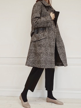 「ワイドシルエット」｜「アイテム（パンツ）」を使った、LITTLEBLACKさん（レディース・162cm）の秋コーディネート