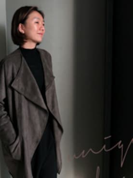 「 littleblack」｜「アイテム（その他アウター）」を使った、LITTLEBLACKさん（レディース・162cm）の秋コーディネート