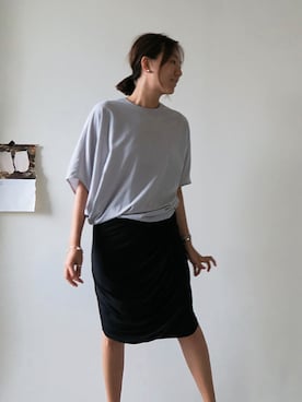 「コクーンスカート」｜LITTLEBLACKさん（レディース・162cm）の秋コーディネート
