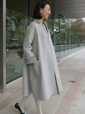 「 littleblack」｜「アイテム（その他アウター）」を使った、LITTLEBLACKさん（レディース・162cm）の冬コーディネート