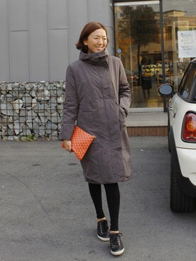 「 littleblack」｜「アイテム（その他アウター）」を使った、LITTLEBLACKさん（レディース・162cm）の冬コーディネート
