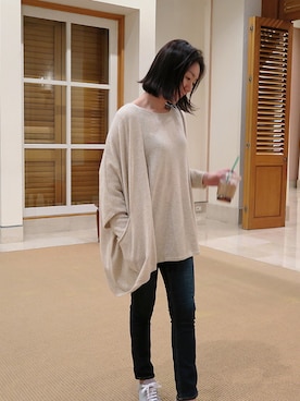 「インディゴデニム」｜LITTLEBLACKさん（レディース・162cm）の冬コーディネート